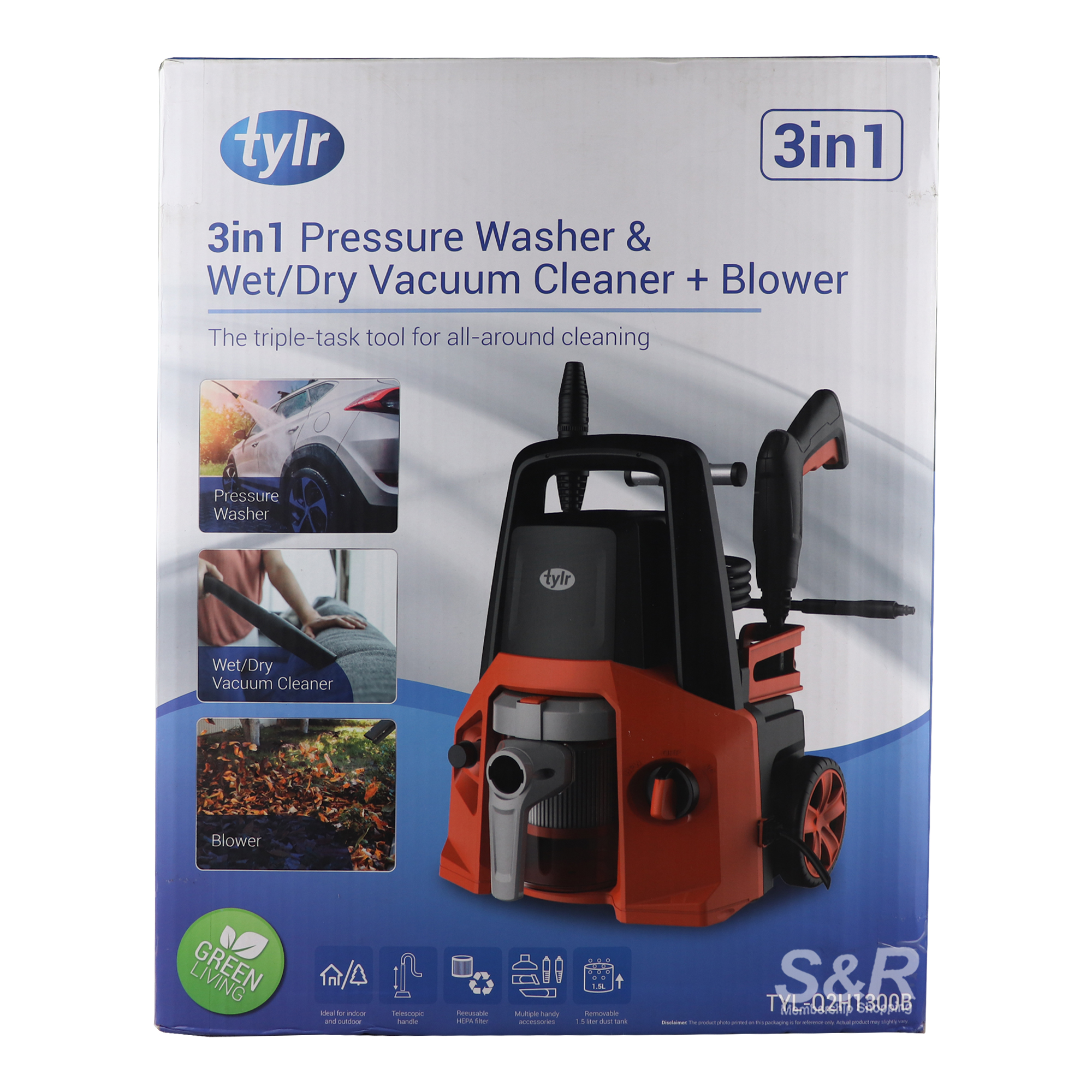 Tylr 3-in-1 Pressure Washer, Vacuum Cleaner and Blower 1 pc